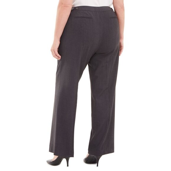 Calvin Klein Plus Size Highline Straight-Leg Dress Pants - Picture 2 of 3